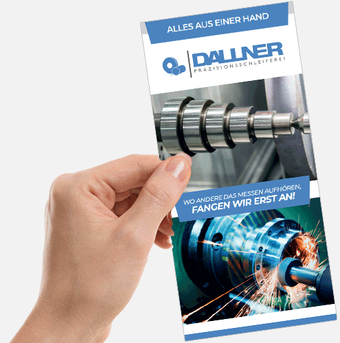 Image-Flyer der Dallner Präzisionsschleiferei